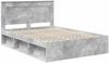 vidaXL Bettrahmen mit Kopfteil Beton 160 x 200 cm Massives Kiefernholz 3410067 Bild 4