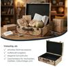 HMF Aufbewahrungsbox Handgefertigter Vintage Koffer aus Holz, Deko Koffer, Geschenkkoffer im Weltkarten Design, 38 x 26 x 13 cm Bild 3