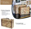 HMF Aufbewahrungsbox Handgefertigter Vintage Koffer aus Holz, Deko Koffer, Geschenkkoffer im Weltkarten Design, 38 x 26 x 13 cm Bild 2