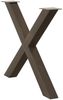 vidaXL Esstischbeine X-Form 3 Stk. Naturstahl 90x(72-73) cm Stahl 4012999 Bild 4