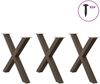 vidaXL Esstischbeine X-Form 3 Stk. Naturstahl 90x(72-73) cm Stahl 4012999 Bild 3