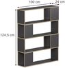 Raumteiler Eneos Anthrazit/Eiche 100 x 124.5 cm Vicco Bild 2