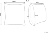 Kissen 2er Set Geometrisches Muster LEEA Baumwolle 45 x 45 cm Gelb Bild 2