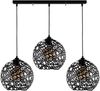 Deckenleuchte CELINDRA - Metall - Höhe verstellbar - B. 100 x H. 35/115 cm - Schwarz Bild 3