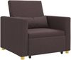 vidaXL Ausziehbare Schlafcouch Einzel Dunkelbraun 90 x 165 x 87 cm 42002688 Bild 2