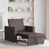 vidaXL Ausziehbare Schlafcouch Einzel Dunkelbraun 90 x 165 x 87 cm 42002688 Bild 3