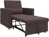vidaXL Ausziehbare Schlafcouch Einzel Dunkelbraun 90 x 165 x 87 cm 42002688 Bild 4