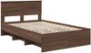 vidaXL Bettrahmen Braun Eichen-Optik 120 x 123 cm Holzwerkstoff 3408878 Bild 4