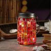 MARELIDA LED Solarleuchte LED Solar Glas Einmachglas mit Mosaik Tischleuchte Lichtsensor rot, LED Classic, warmweiß (2100K bis 3000K) Bild 2