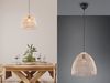 LED Pendelleuchte 1-flammig Lampenschirm Korbgeflecht aus Rattan, Ø 35cm Bild 1