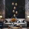 ZMH Pendelleuchte esstisch Pendellampe Höhenverstellbar kugel Hängeleuchte 6-Flammig aus Glas in Farbe Grau Küchen Wohnzimmerlampe Schlafzimmerlampe Flurlampe Bild 3