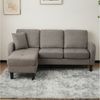 Refined Living Ecksofa L-förmiges Ecksofa mit Chaiselongue, 3-Sitzer Sofa, Polstersofa, 185 x 118 x 82 cm, kompakte Größe, Modulares Sofa, Sofa für kleine Räume, Baumwoll-Leinen-Sofa, Wohnzimmermöbel, Apartment-Sofa 1 Teile, Modulares Design, Ideal für... Bild 3