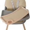 Moni Kinderhochstuhl Biscotti 2 in 1 Kinderstuhl Anti-Rutsch-Füße Doppeltablett beige Bild 4