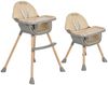 Moni Kinderhochstuhl Biscotti 2 in 1 Kinderstuhl Anti-Rutsch-Füße Doppeltablett beige Bild 2