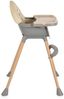 Moni Kinderhochstuhl Biscotti 2 in 1 Kinderstuhl Anti-Rutsch-Füße Doppeltablett beige Bild 3