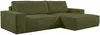 Vente-unique - AMELIA Sofa SamtStoff Grün - B 167 cm x H 85 cm x L 267 cm Bild 3