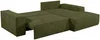 Vente-unique - AMELIA Sofa SamtStoff Grün - B 167 cm x H 85 cm x L 267 cm Bild 4