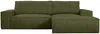 Vente-unique - AMELIA Sofa SamtStoff Grün - B 167 cm x H 85 cm x L 267 cm Bild 2