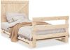 vidaXL Massivholzbett mit Kopfteil 100x200 cm Kiefer 3281557 Bild 2