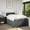 Boxspringbett mit Matratze, Stoff, Viereckige, grauer Fuß, Dunkelgrau, 120x190 cm, true Bild 4