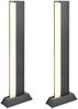 2er Set flache LED Wegeleuchten aus Aluminium in Anthrazit, Höhe 100cm Bild 2