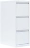 Stahl Büro Hängeregistratur Schrank Bürocontainer 101 x 40 x 62 cm (HxBxT) mit 3 Schüben, einbahnig Weiß 560317 Bild 3