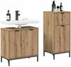 vidaXL Badezimmermöbel-Set 2 pcs Artisan-Eiche Sperrholz und Metall 3393102 Bild 3