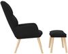 vidaXL Relaxsessel mit Hocker Schwarz Stoff 3097348 Bild 4