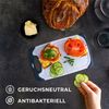 Exitoso Schneidebrett 6er-Set spülmaschinenfest, Kunststoff, (6-St), Brotzeitbrett Frühstücksbrettchen Brot Obst Steak rutschfest Bild 5