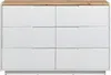 Vente-unique - AMANI Kommode Holz, Platte BeigeWeiß - B 40 cm x H 80 cm x L 120 cm Bild 3