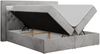 Boxspringbett - Doppelbett mit Multipocket-Matratze und LED - GOLD-6 - 160x200cm - Hellgrau Velours - H3 Bild 4