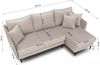 Selsey 'Volio' Ecksofa mit Schlaffunktion, Samt wasserabweisend, Goldene Beine, Beige Bild 5