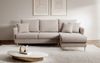 Selsey 'Volio' Ecksofa mit Schlaffunktion, Samt wasserabweisend, Goldene Beine, Beige Bild 2