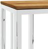 vidaXL Konsolentisch Silbern Edelstahl und Massivholz Akazie 350039 Bild 5