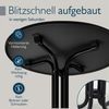 Beautissu Bistrotisch Outdoor Rund Ø 80 cm Wasserfest – Beistelltisch Balkontisch Wetterfest Gartentisch Rund Klappbar 70 cm hoch – Campingtisch Partytisch Esstisch Gastro – Schwarz Bistroni Bild 2