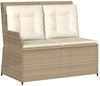 vidaXL Gartenbank Beige Poly-Rattan 3394453 Bild 2