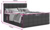 Boxspringbett Best Lux mit Fußteil, 2 Bettkästen, Bonell-Matratze und Topper, Polsterbett (Grau (Inari 91), 160 x 200 cm) Bild 4