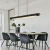 LED Hängeleuchte, dimmbar, Kristalle, Holz schwarz, H 150 cm Bild 4