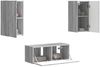 vidaXL TV-Schrankset Wandmontiert 6 pcs Graues Sonoma Holzwerkstoff 3409066 Bild 3
