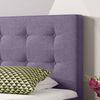 Boxspringbett Köln Plus 90x200 cm Webstoff Lila mit Topper-Optik Bild 4
