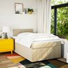 vidaXL Boxspringbett mit Matratze Creme 120x200 cm Stoff 3289340 Bild 4