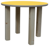 ELI Kindertisch - mit Bunter Tischplatte - Ø 58cm - Gelb Bild 2