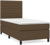 vidaXL Boxspringbett mit Matratze Dunkelbraun 90x200 cm Stoff 3141828 Bild 2