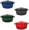 Küchenprofi Bratentopf oval Provence Gusseisen Emaille | 31cm Classic Red Bild 3