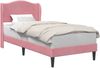 vidaXL Bettrahmen mit Kopfteil Rosa 80 x 200 cm Samt 42027884 Bild 2