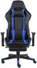 Gaming-Stuhl, Schreibtischstuhl, Bürostuhl mit Fußstütze Drehbar Blau PVC Bild 2