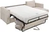 Vente-unique - LORETO Sofa SamtStoff Beige - B 223 cm152 cm x H 90 cm x L 278 cm Bild 3