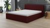 Polsterbett LOG-OM 160x200 ohne Matratze mit Bettkasten und Lattenrost. Farbe: ROTWEIN 9 Bild 2