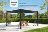 Weide Deluxe Plus | Pergola Voll Aluminium freistehend | 4 x 4 M | Lamellendach anthrazit Bild 5