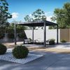 Weide Deluxe Plus | Pergola Voll Aluminium freistehend | 4 x 4 M | Lamellendach anthrazit Bild 2